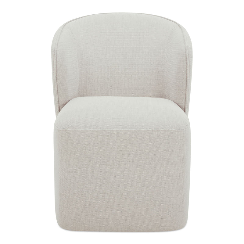 Larson - Rolling Dining Chair - Heather Gray - JaxCo Furniture