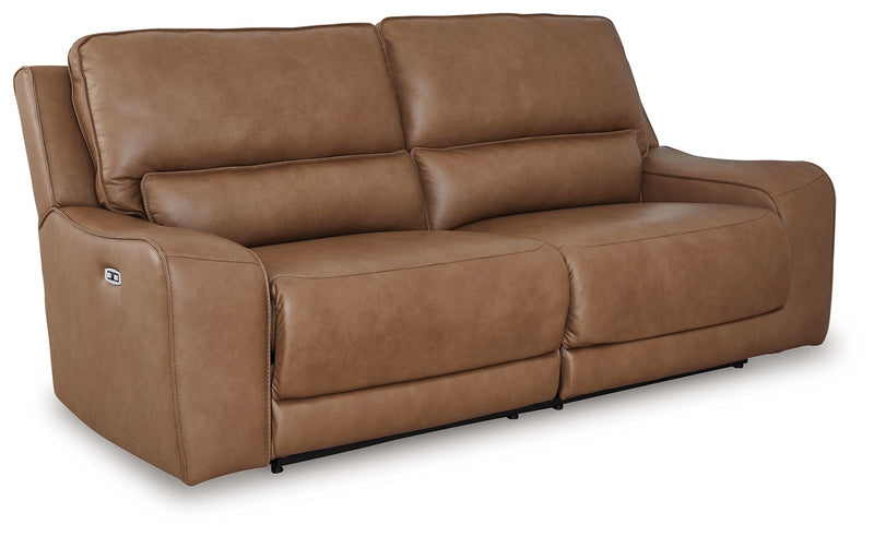 DeepWakes - Caramel - 2 Seat Power Reclining Sofa Adjustable Headrest - JaxCo Furniture