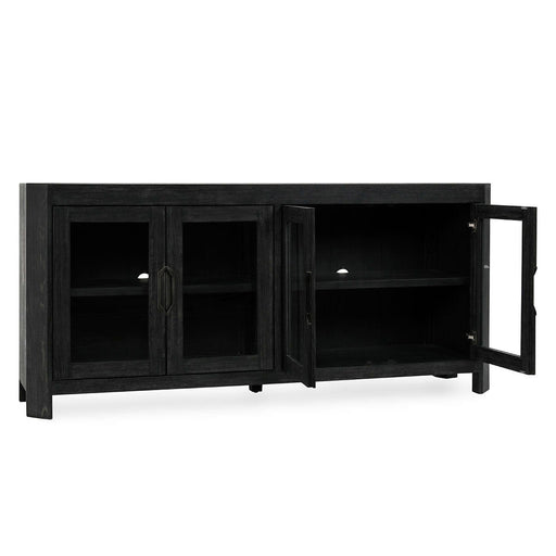 Macarthur - Reclaimed Oak 4 Door Cabinet - Antique Black - JaxCo Furniture