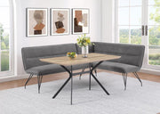 Dodson - Fabric Upholstered L-Shaped Nook Dining Bench - JaxCo Furniture
