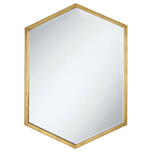 Bledel - Hexagonal Wall Mirror - Gold - JaxCo Furniture