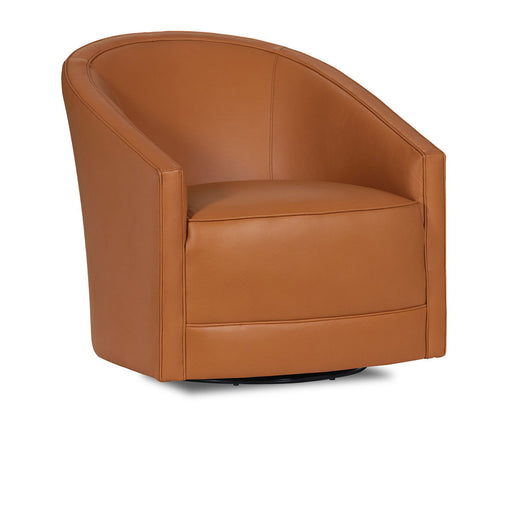 Classic Custom - Aguilar Swivel Leather Accent Chair - Coin - JaxCo Furniture