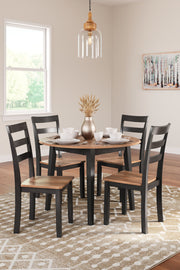 Gesthaven - Round Dining Room Drop Leaf Table Set - JaxCo Furniture