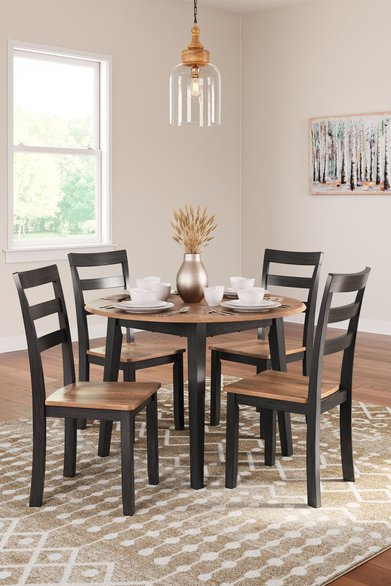 Gesthaven - Round Dining Room Drop Leaf Table Set - JaxCo Furniture