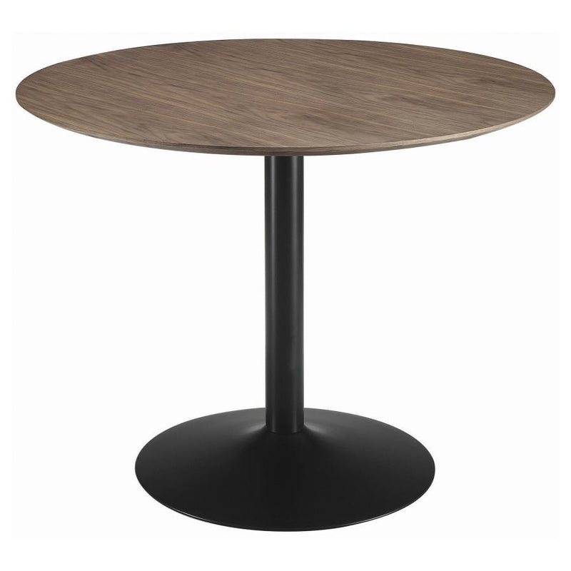 Cora - Round Wood Top Dining Table - Brown Walnut - JaxCo Furniture