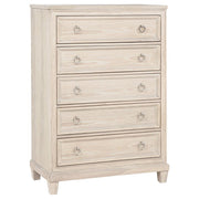 Pembroke - 5-Drawer Chest Of Drawers - Washed Oak - JaxCo Furniture