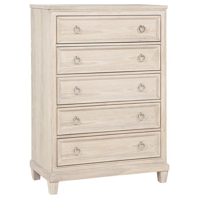 Pembroke - 5-Drawer Chest Of Drawers - Washed Oak - JaxCo Furniture