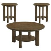 Ottowa - Round Wood Coffee Table Set - JaxCo Furniture