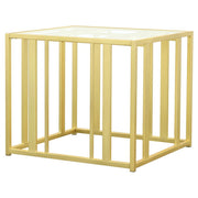 Adri - Rectangular Glass Top Side End Table - JaxCo Furniture