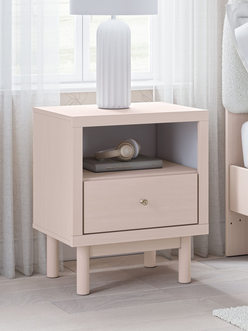 Wistenpine - Blush - One Drawer Night Stand - JaxCo Furniture