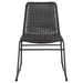 Dacy - Faux Rattan Metal Dining Side Chair (Set of 2) - Brown - JaxCo Furniture