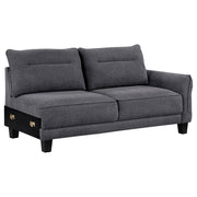 Caspian - Upholstered Curved Arm Chaise Sectional Sofa - JaxCo Furniture
