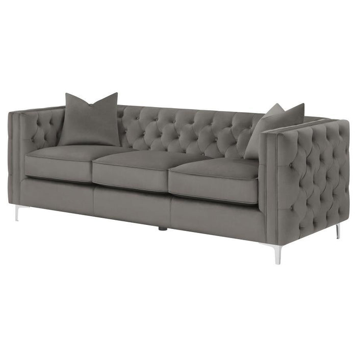 Phoebe - Tufted Tuxedo Arms Sofa - Urban Bronze