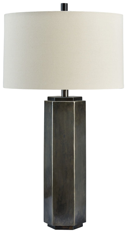 Dirkton - Antique Pewter Finish - Metal Table Lamp - JaxCo Furniture