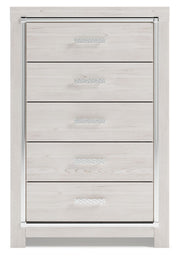 Altyra - White - Five Drawer Chest - JaxCo Furniture