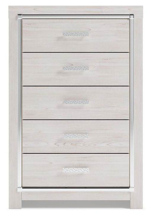 Altyra - White - Five Drawer Chest - JaxCo Furniture