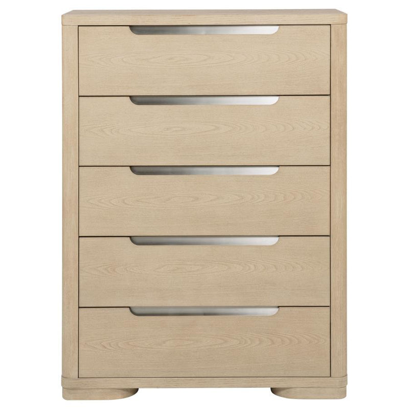 Ladera - 5-Drawer Bedroom Chest Of Drawers - Light Elm - JaxCo Furniture