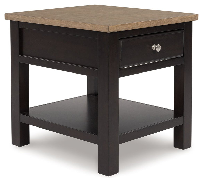 Drazmine - Brown - Rectangular End Table - JaxCo Furniture