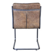 Ansel - Leather Dining Chair (Set of 2) - Grazed Brown - JaxCo Furniture