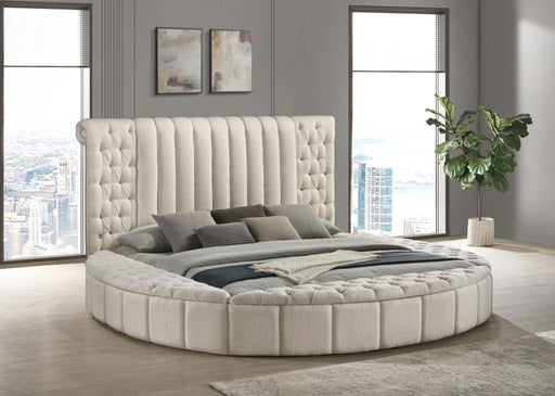 Sonya - Upholstered Round Storage Bed - JaxCo Furniture