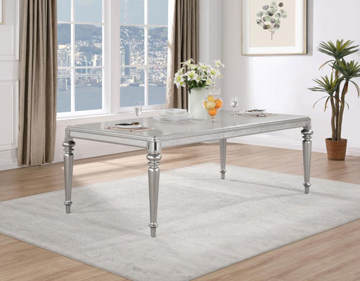 Bling Game - Extension Dining Table - Metallic Platinum - JaxCo Furniture