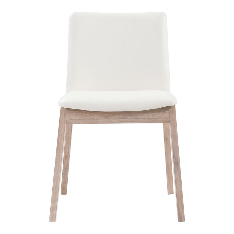 Deco - Oak Dining Chair (Set of 2) - Cream White - JaxCo Furniture