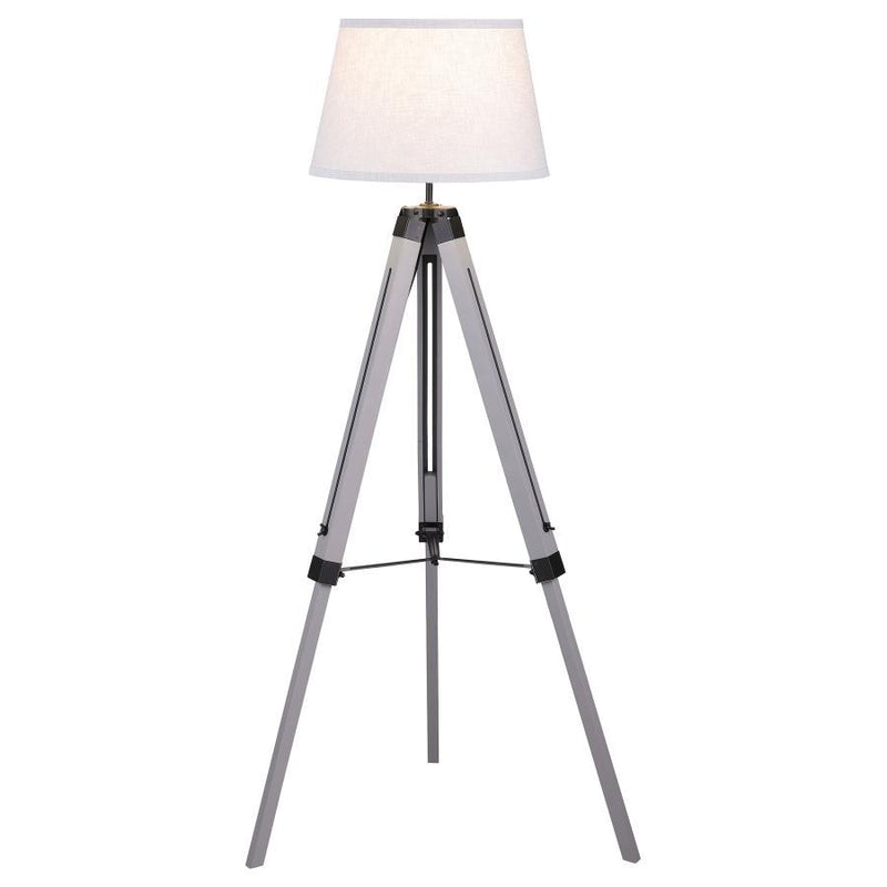 Dayton - Empire Shade Metal Tripod Floor Lamp - Gray - JaxCo Furniture
