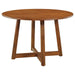 Dinah - Round Solid Wood Dining Table - Walnut - JaxCo Furniture