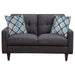 Watsonville - Upholstered Track Arm Tufted Loveseat - Gray - JaxCo Furniture