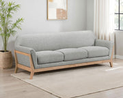 Vaughn - Fabric Upholstered Flared Arm Sofa - Gray - JaxCo Furniture
