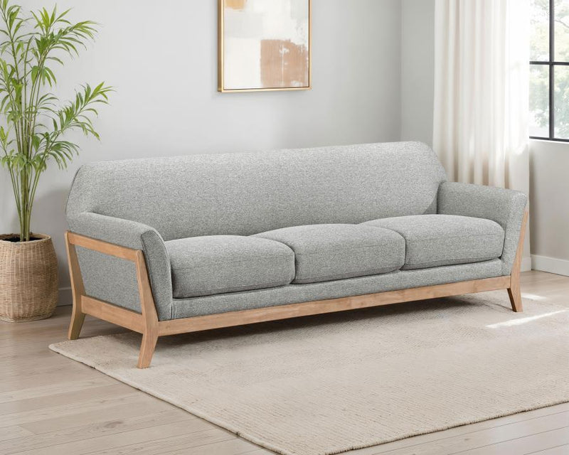 Vaughn - Fabric Upholstered Flared Arm Sofa - Gray - JaxCo Furniture