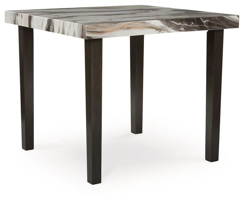 Jeshina - Dark Brown / Beige - Square Dining Room Counter Table - JaxCo Furniture