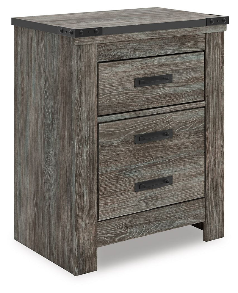 Frandern - Gray - Two Drawer Night Stand - JaxCo Furniture