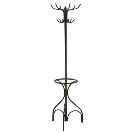 Kiefer - 12 Hook Freestanding Metal Coat Rack Hat Hanger - Black - JaxCo Furniture