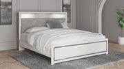 Altyra - White - King Panel Bed With Upholstered Headboard - JaxCo Furniture