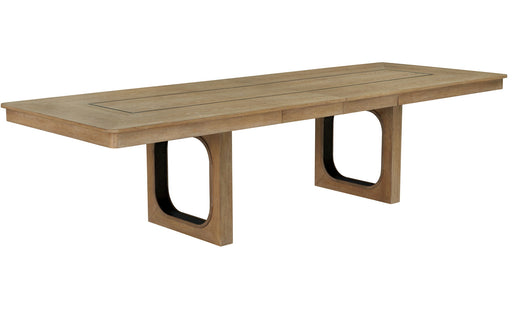 Escape - Extendable Dining Table - Glazed Natural Oak / Black Metal Trim - JaxCo Furniture