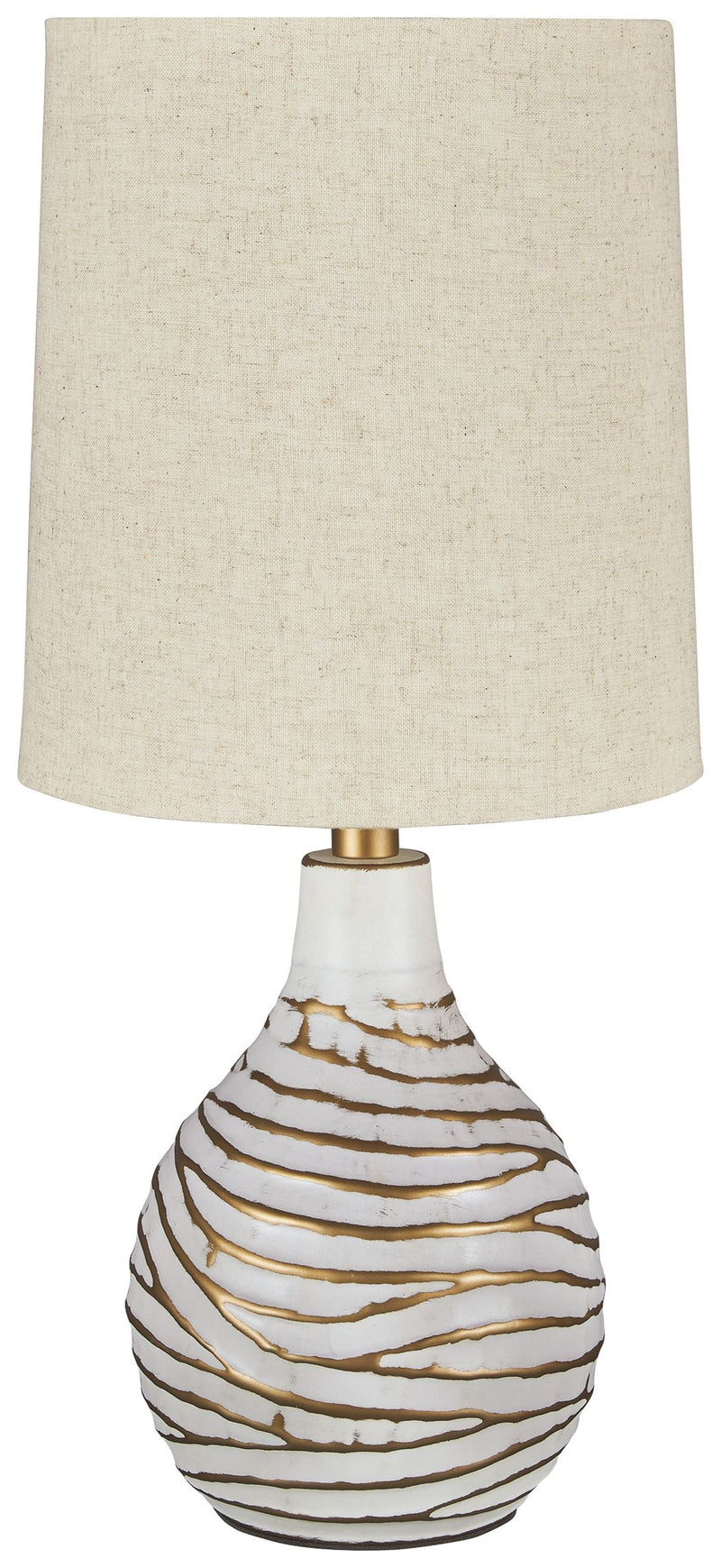 Aleela - White / Gold Finish - Metal Table Lamp - JaxCo Furniture
