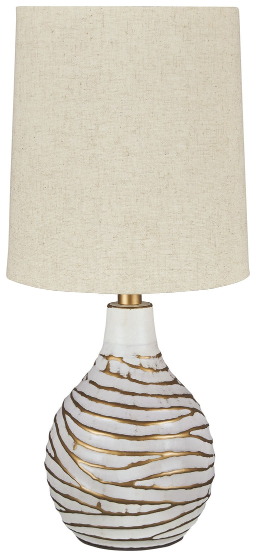 Aleela - White / Gold Finish - Metal Table Lamp - JaxCo Furniture