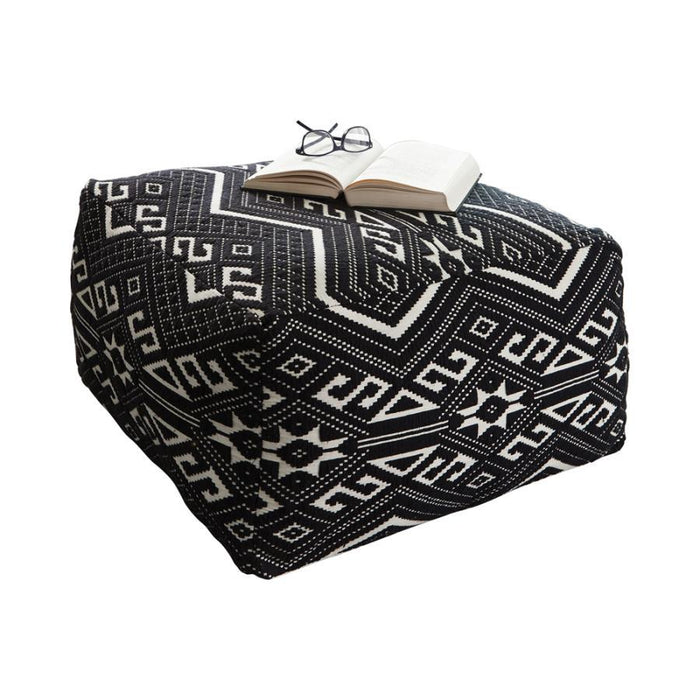 Ofira - Square Upholstered Pouf - Black