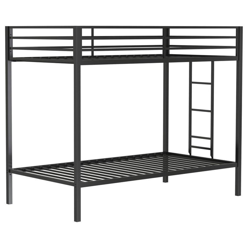 Alevera - Metal Bunk Bed With Ladder - JaxCo Furniture