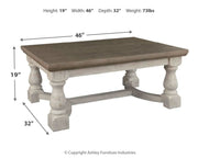 Havalance - Gray / White - Rectangular Cocktail Table - JaxCo Furniture