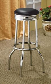Retro - Upholstered Metal Swivel Bar Stool (Set of 2) - JaxCo Furniture