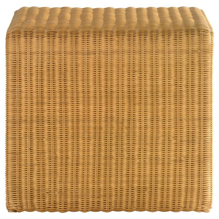 Juanita - Square Woven Rattan End Table - Natural - JaxCo Furniture