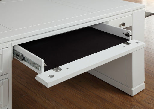 Catalina - Library Desk And Hutch - Cottage White - JaxCo Furniture