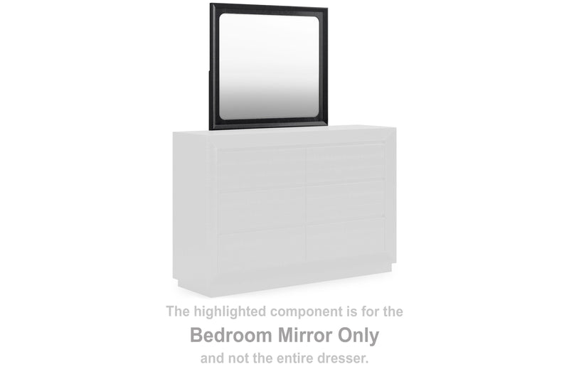 Londer - Black - Bedroom Mirror - JaxCo Furniture