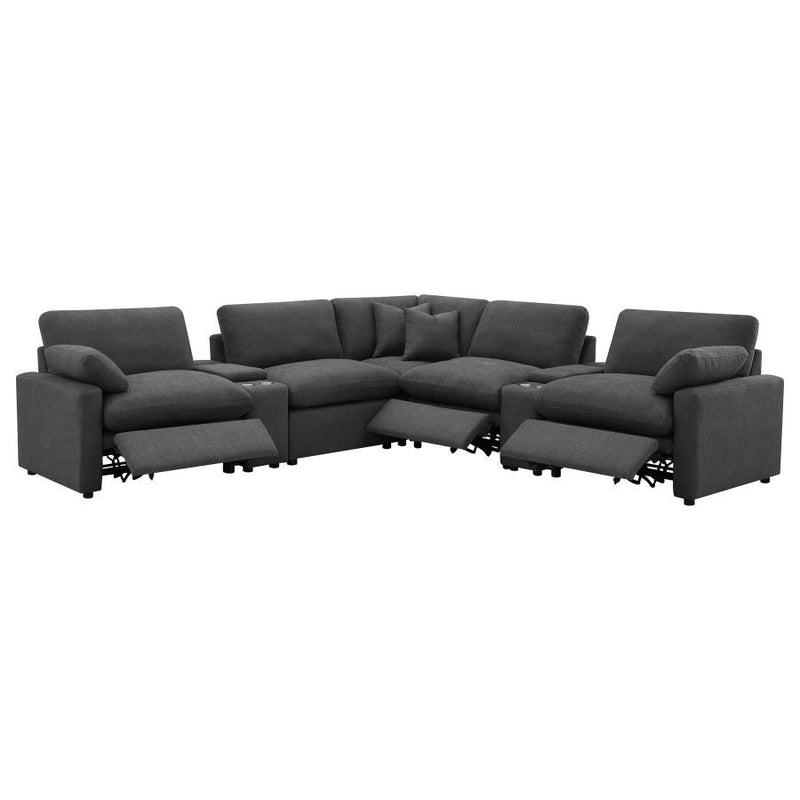 Collins - 7-Piece Modular Power Reclining Sectional - JaxCo Furniture