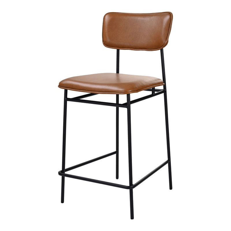 Sailor - Leather Counter Stool - Dark Brown - JaxCo Furniture