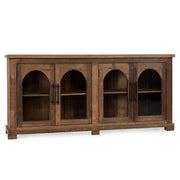 Zion - Wood 4 Door Cabinet - Natural - JaxCo Furniture