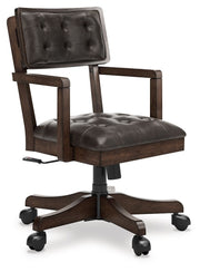 Breckington - Dark Brown - Home Office Desk Chair - JaxCo Furniture