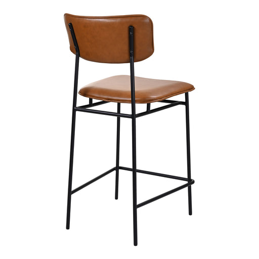 Sailor - Counter Stool - Dark Brown - Leather - JaxCo Furniture